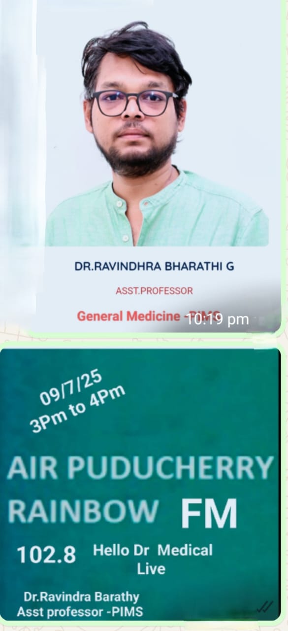 Dr.Ravindra Barathy,Asst.Prof.participating FM Rainbow